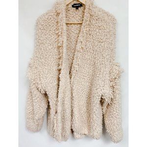 Express: Oversized Teddy Sweater Cardigan